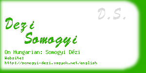 dezi somogyi business card